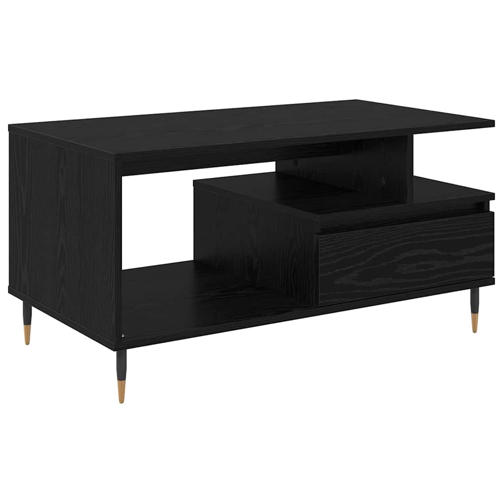 Dohányzóasztal Fekete tölgy 90 x 49 x 45 cm Szerelt Fa