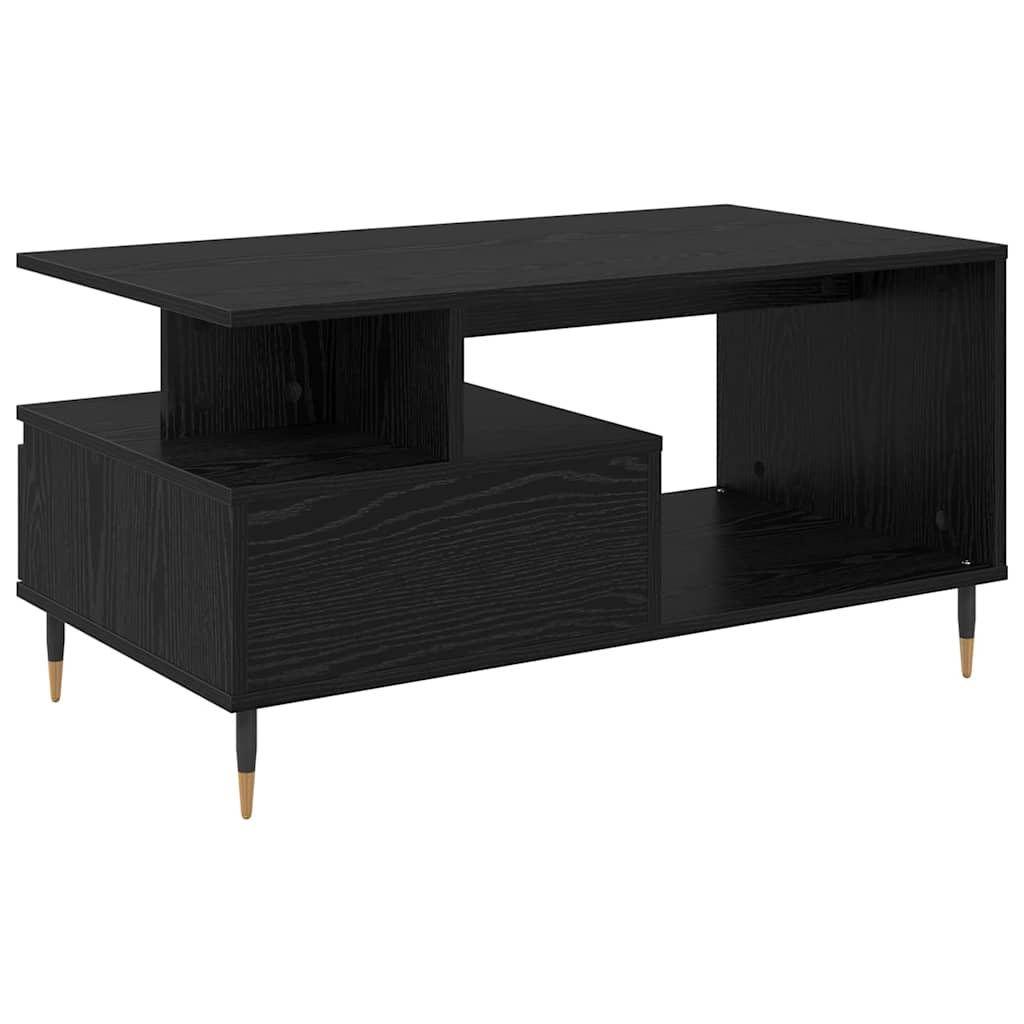 Dohányzóasztal Fekete tölgy 90 x 49 x 45 cm Szerelt Fa
