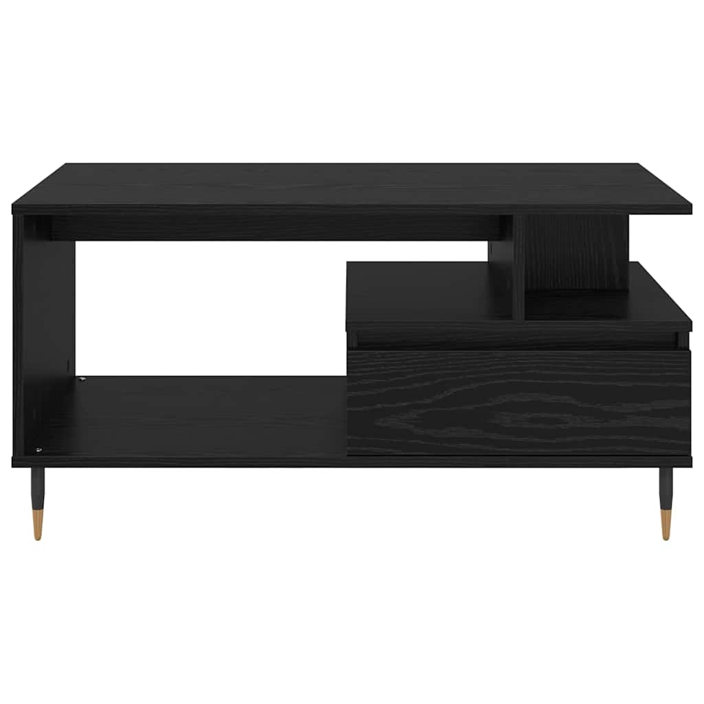 Dohányzóasztal Fekete tölgy 90 x 49 x 45 cm Szerelt Fa