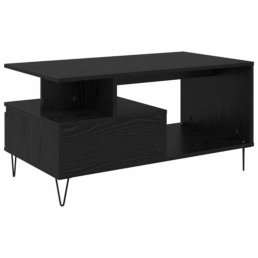 Dohányzóasztal Fekete tölgy 90 x 49 x 45 cm Szerelt Fa