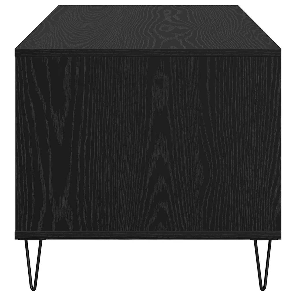 Dohányzóasztal Fekete tölgy 90 x 49 x 45 cm Szerelt Fa