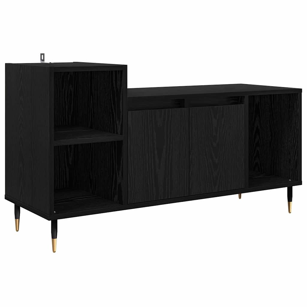 TV szekrény 100 x 35 x 55 cm Fekete tölgy Szerelt Fa