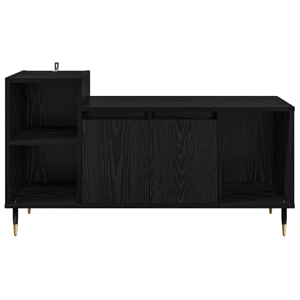 TV szekrény 100 x 35 x 55 cm Fekete tölgy Szerelt Fa