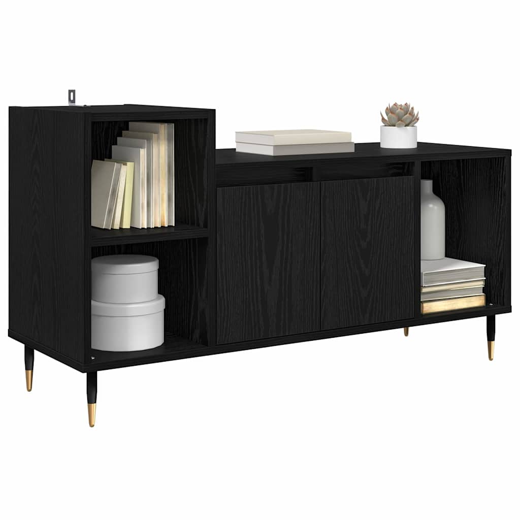TV szekrény 100 x 35 x 55 cm Fekete tölgy Szerelt Fa