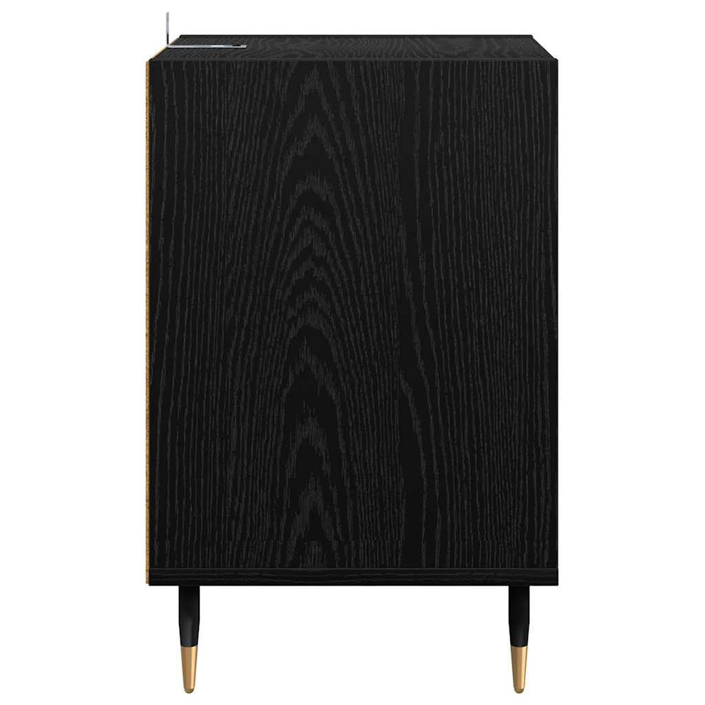 TV szekrény 100 x 35 x 55 cm Fekete tölgy Szerelt Fa