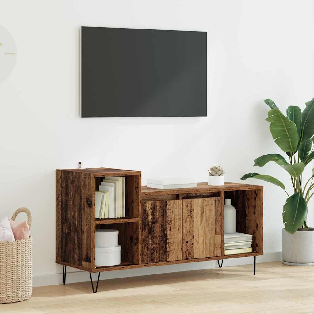 TV szekrény 100 x 35 x 55 cm Öreg fa Szerelt Fa