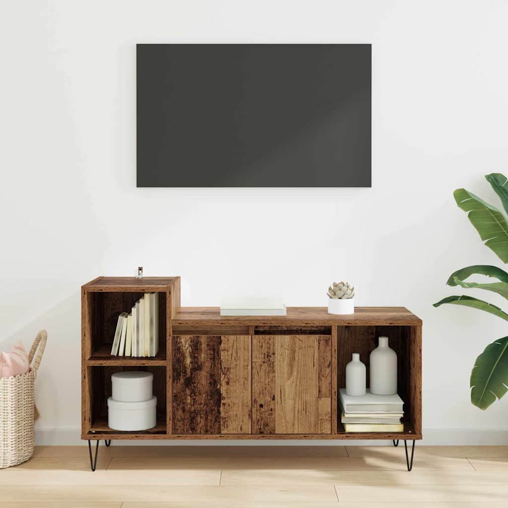 TV szekrény 100 x 35 x 55 cm Öreg fa Szerelt Fa