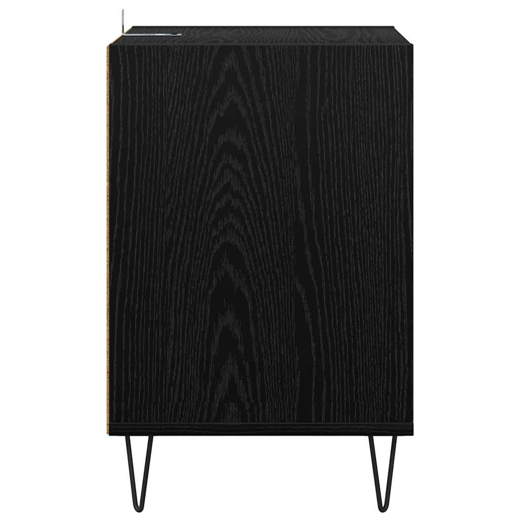 TV szekrény 100 x 35 x 55 cm Fekete tölgy Szerelt Fa