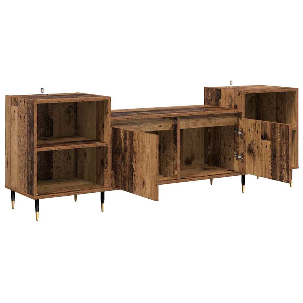 TV szekrény 160 x 35 x 55 cm Öreg fa Szerelt Fa