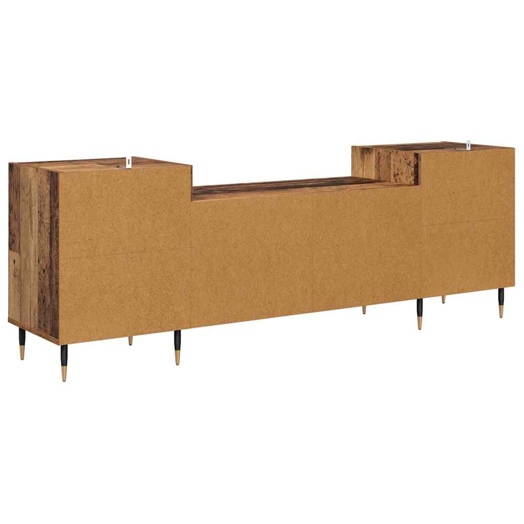 TV szekrény 160 x 35 x 55 cm Öreg fa Szerelt Fa