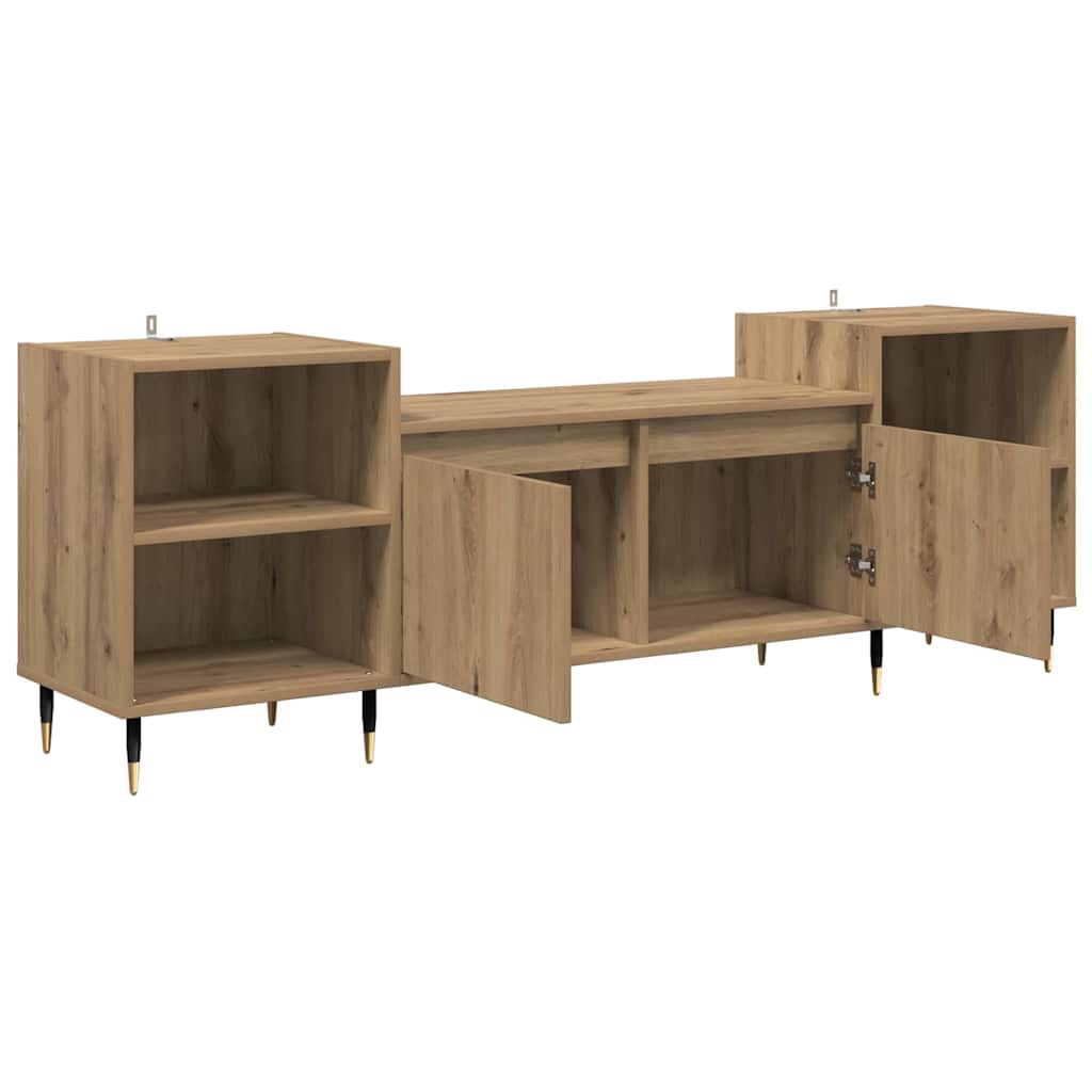 TV szekrény 160 x 35 x 55 cm Artisan tölgy Szerelt Fa