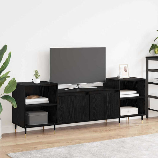 TV szekrény Fekete tölgy 160 x 35 x 55 cm Faanyag