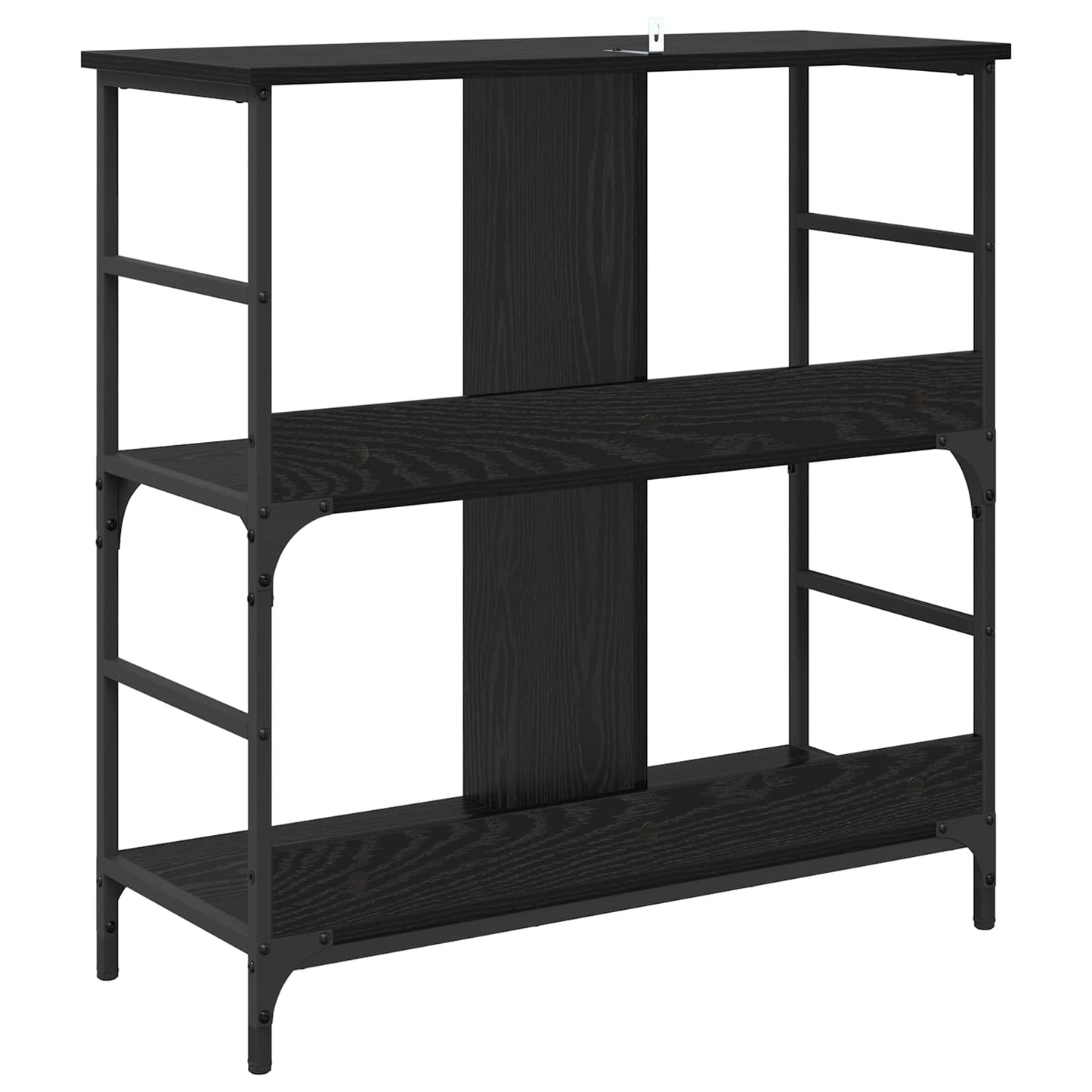 Könyvespolc 4 szintes 78.5 x 33 x 82 cm Szerelt Fa Musta tammi