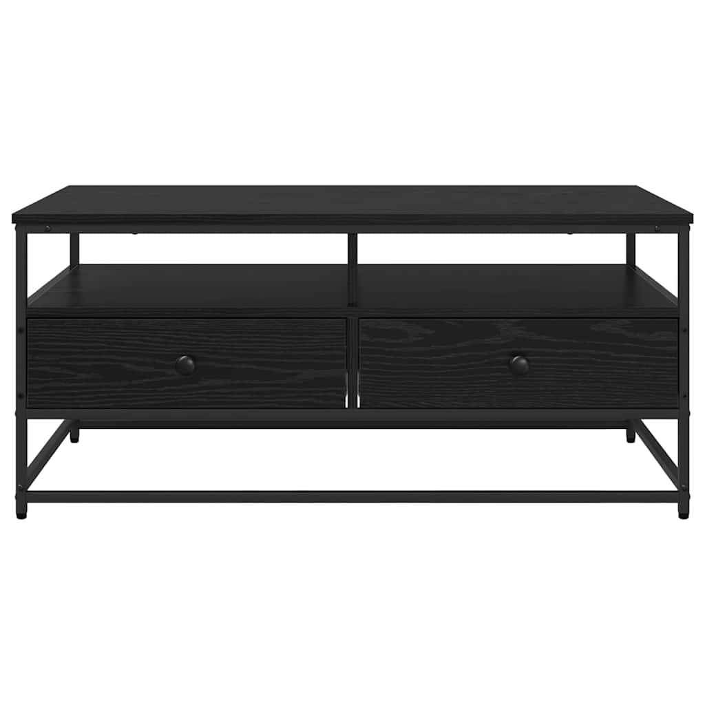 Dohányzóasztal Fekete tölgy 100 x 51 x 45 cm Szerelt Fa