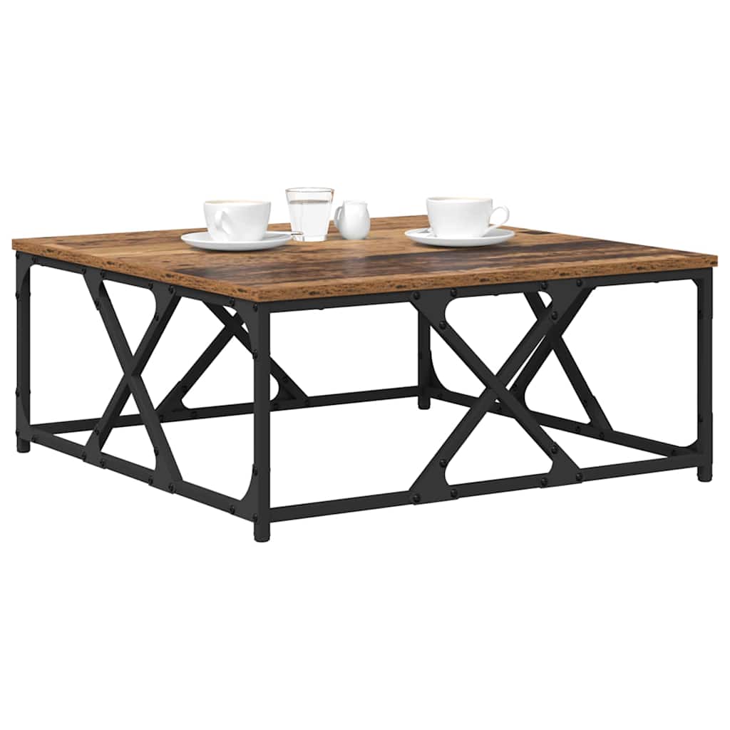 Dohányzóasztal Öreg fa 70 x 70 x 30 cm Szerelt Fa