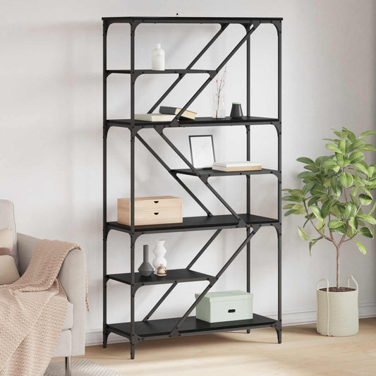 Könyvespolc Fekete tölgy 91 x 36 x 176 cm Faanyag