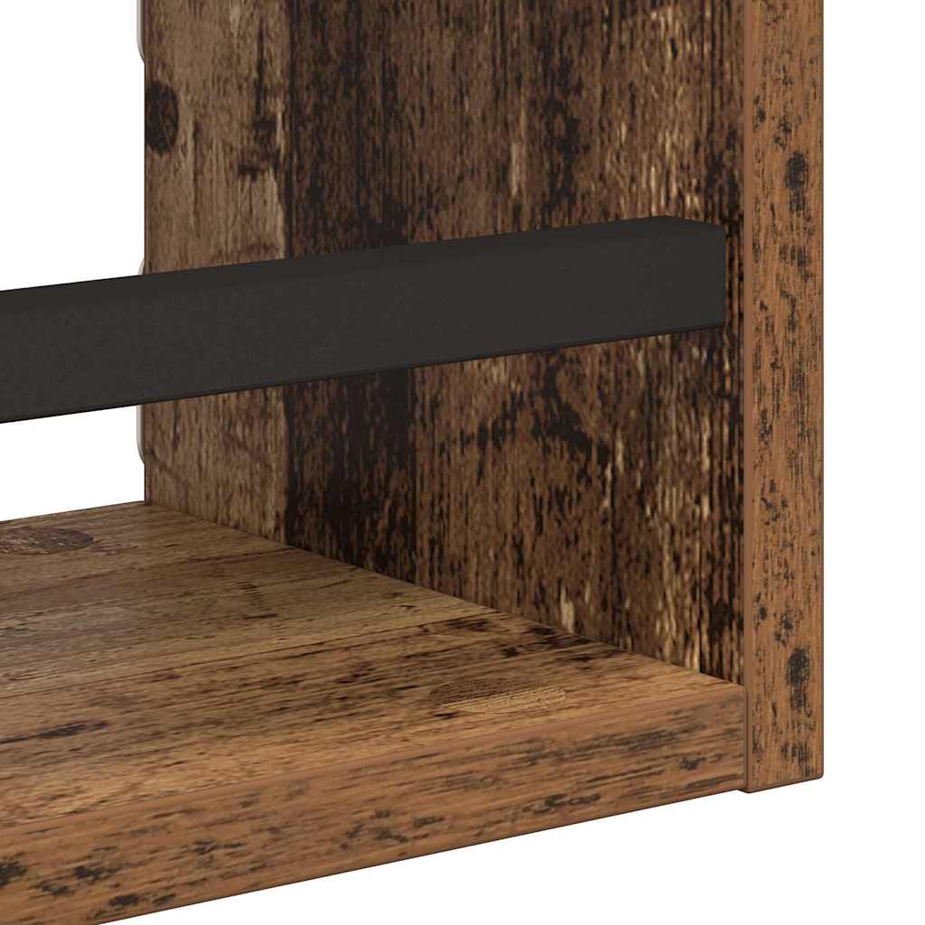 Fali polc készlet 3 pcs Öreg fa 40x16x14cm Szerelt Fa