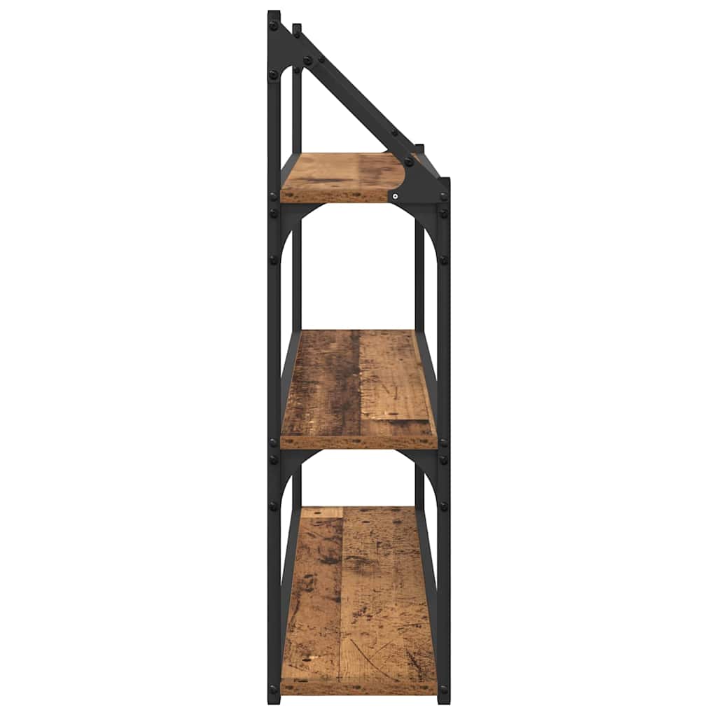 Falpolc polcokkal tárolóval Öreg fa 80 x 21 x 78,5 cm Faanyag