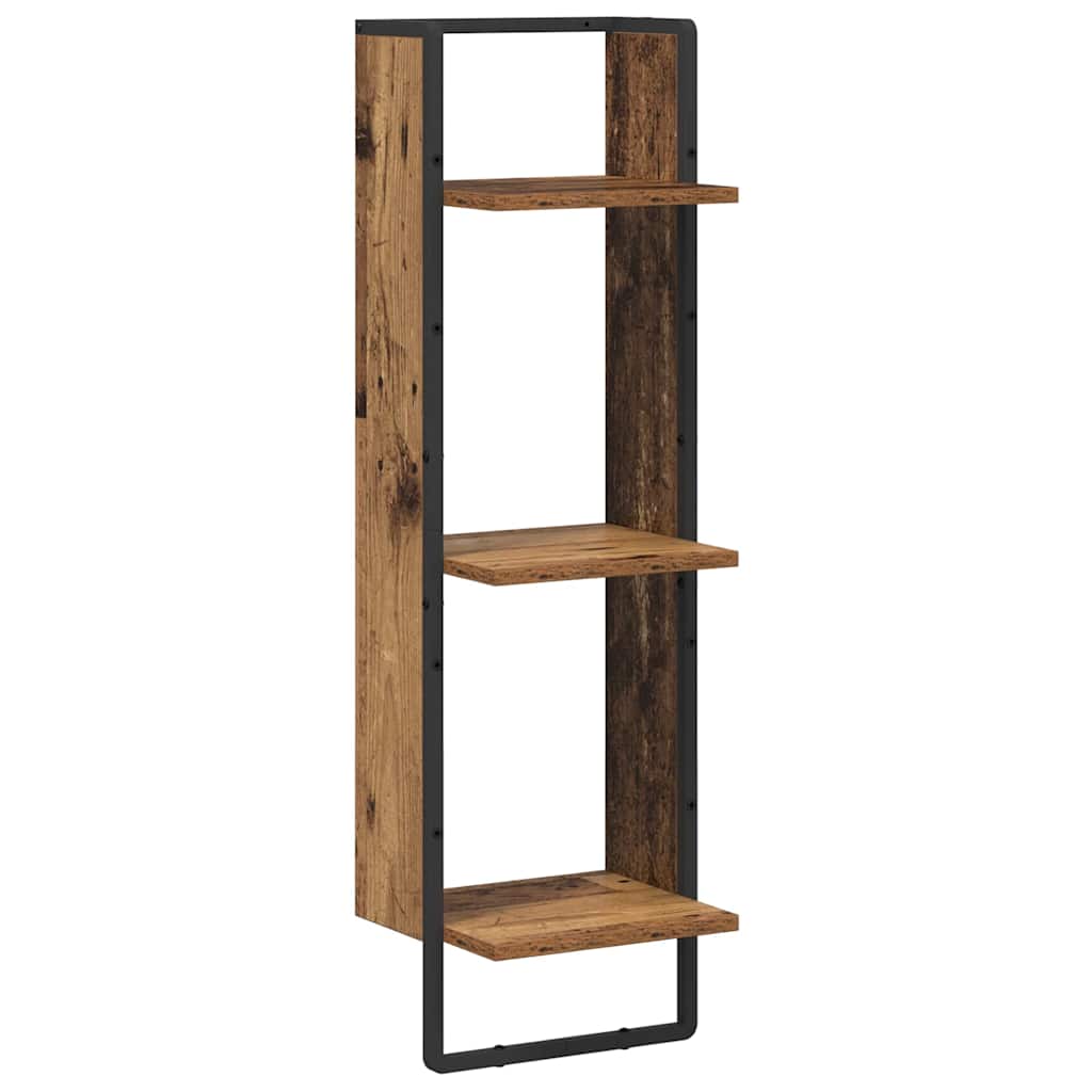 Falpolc Falra szerelhető Öreg fa 30 x 25 x 100 cm Szerelt Fa