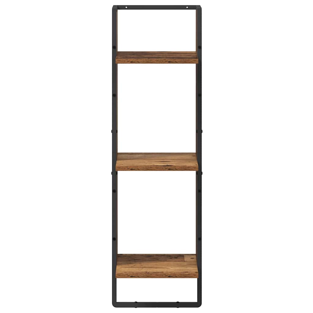 Falpolc Falra szerelhető Öreg fa 30 x 25 x 100 cm Szerelt Fa