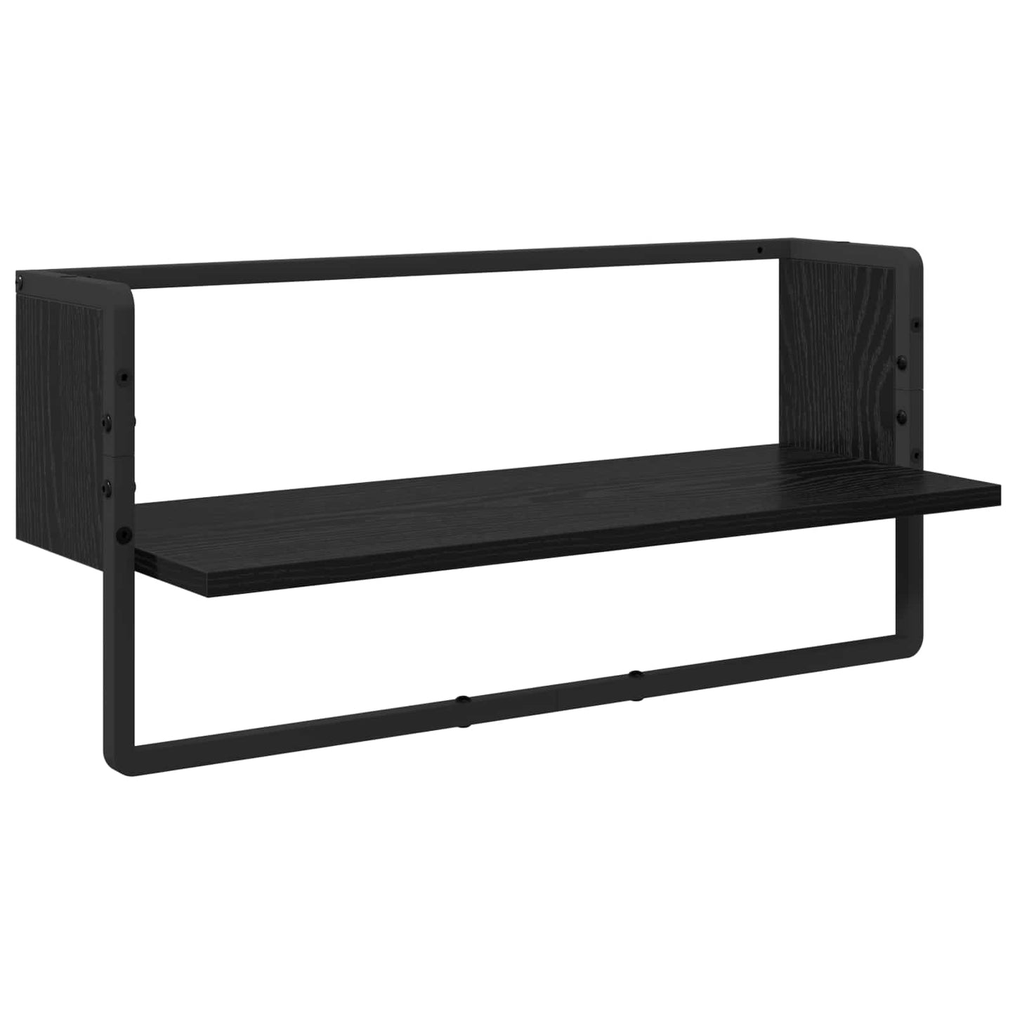 Fali polc készlet Falra szerelhető 6 pcs Fekete tölgy