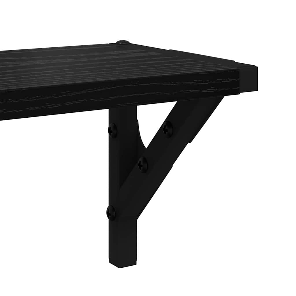 Falpolcok Falra szerelhető 2 pcs Fekete tölgy 60 x 15 x 15,5 cm