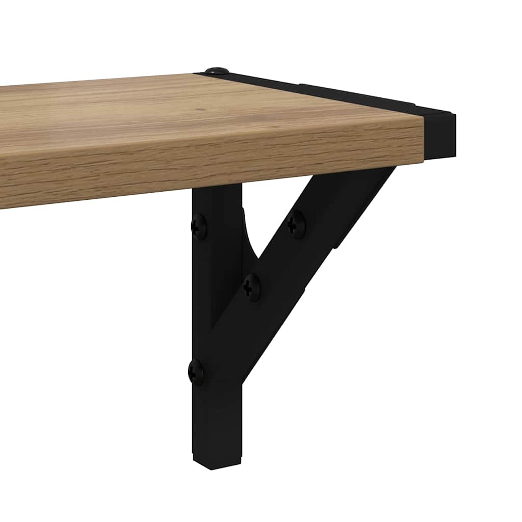 Falpolcok Falra szerelhető 2 pcs Artisan tölgy Szerelt Fa