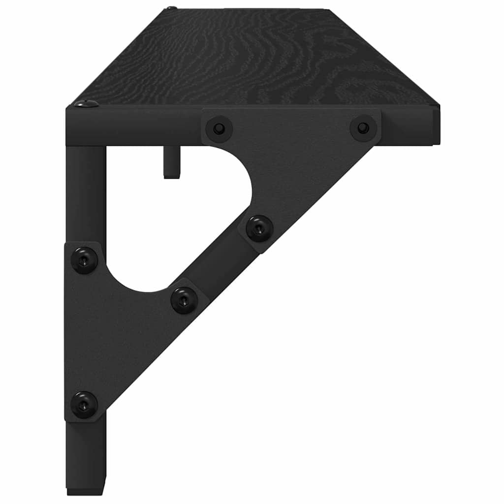 Falpolcok Falra szerelhető 2 pcs Fekete tölgy 80 x 15 x 15,5 cm