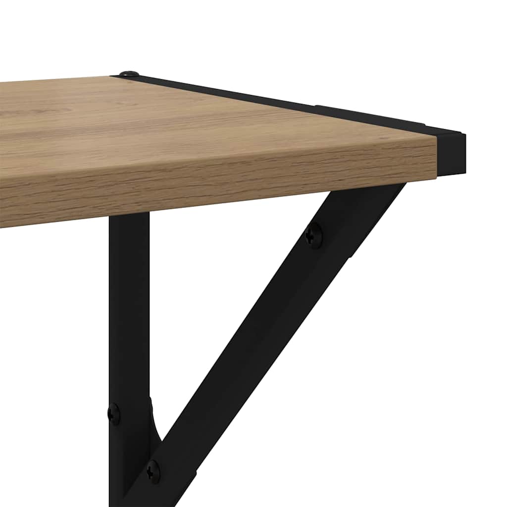 Falpolcok Falra szerelhető 2 pcs Artisan tölgy Szerelt Fa