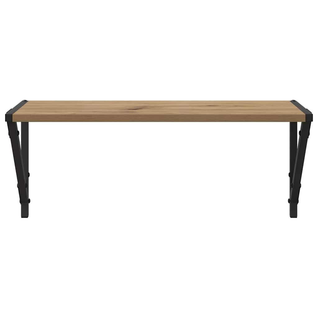 Falpolcok Falra szerelhető 2 pcs Artisan tölgy Szerelt Fa