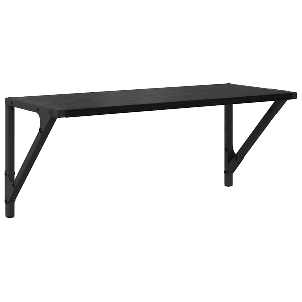 Falpolcok Falra szerelhető 2 pcs Fekete tölgy 60 x 25 x 25,5 cm