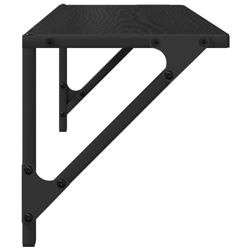 Falpolcok Falra szerelhető 2 pcs Fekete tölgy 60 x 25 x 25,5 cm
