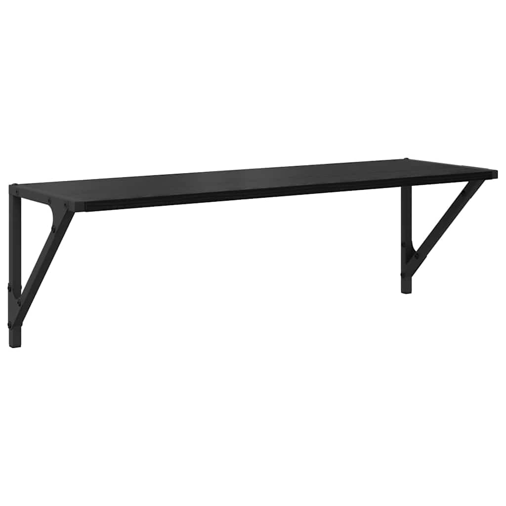 Falpolcok Falra szerelhető 2 pcs Fekete tölgy 80 x 25 x 25,5 cm