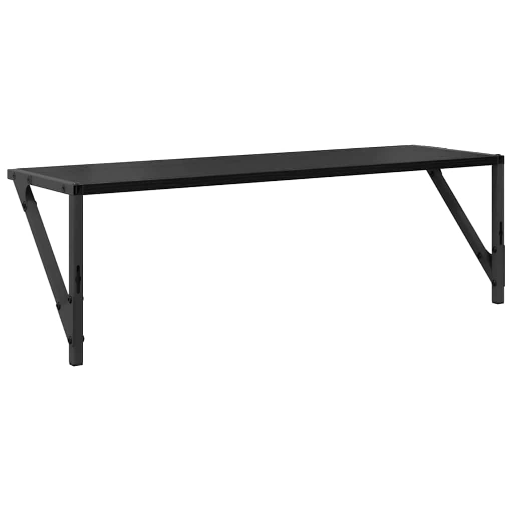 Falpolcok Falra szerelhető 2 pcs Fekete tölgy 80 x 25 x 25,5 cm