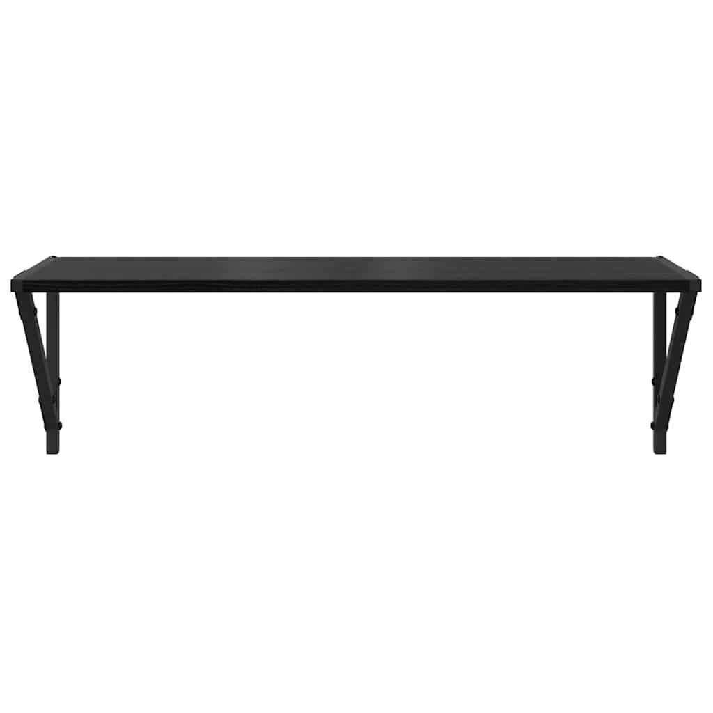 Falpolcok Falra szerelhető 2 pcs Fekete tölgy 80 x 25 x 25,5 cm