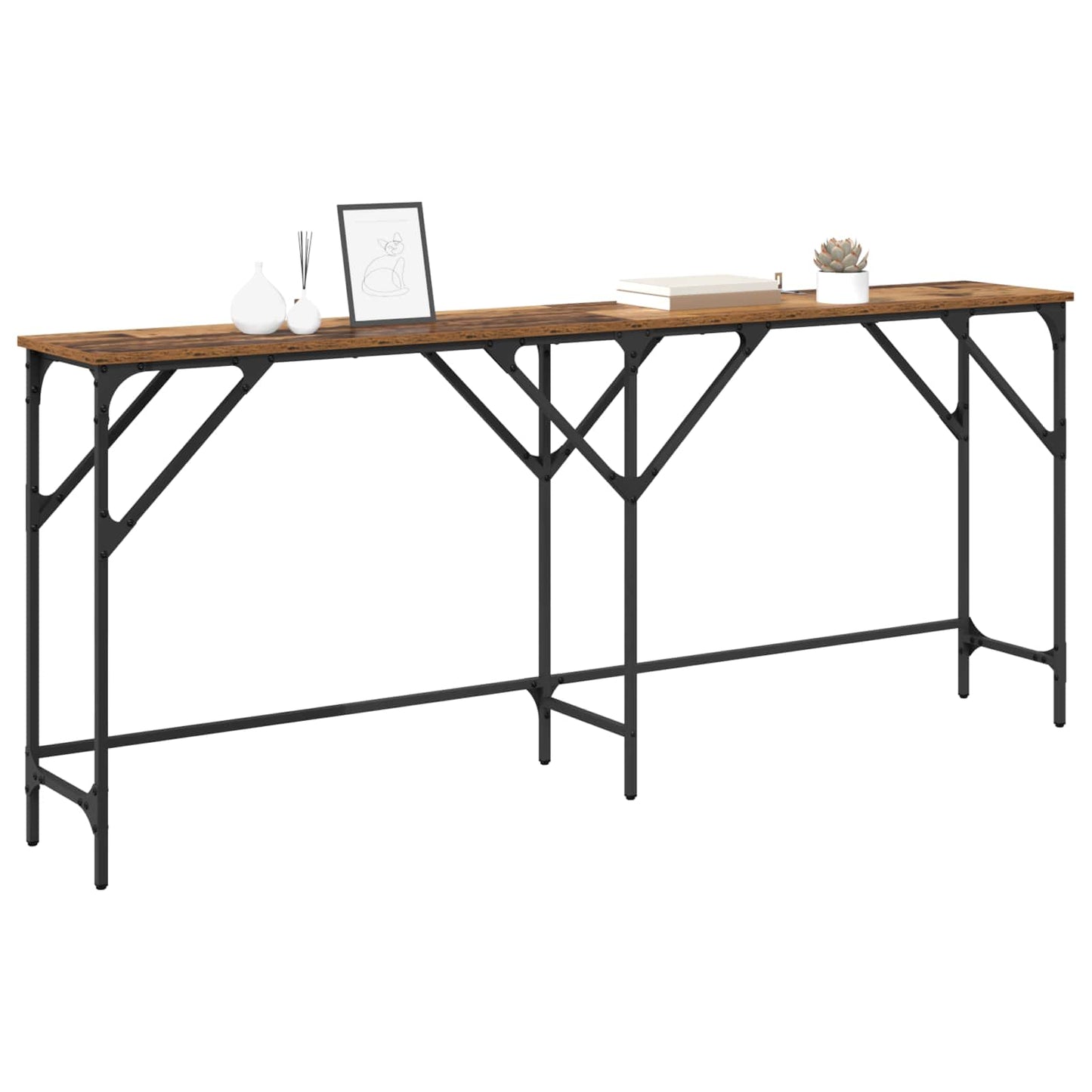 Konzolasztal Öreg fa 180 x 30 x 75 cm Szerelt Fa