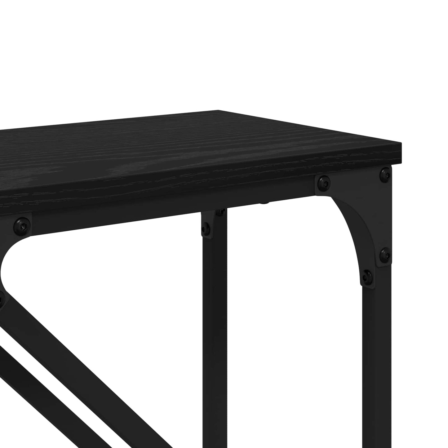 Konzolasztal 2 db Fekete tölgy 100 x 28 x 75 cm Szerelt Fa