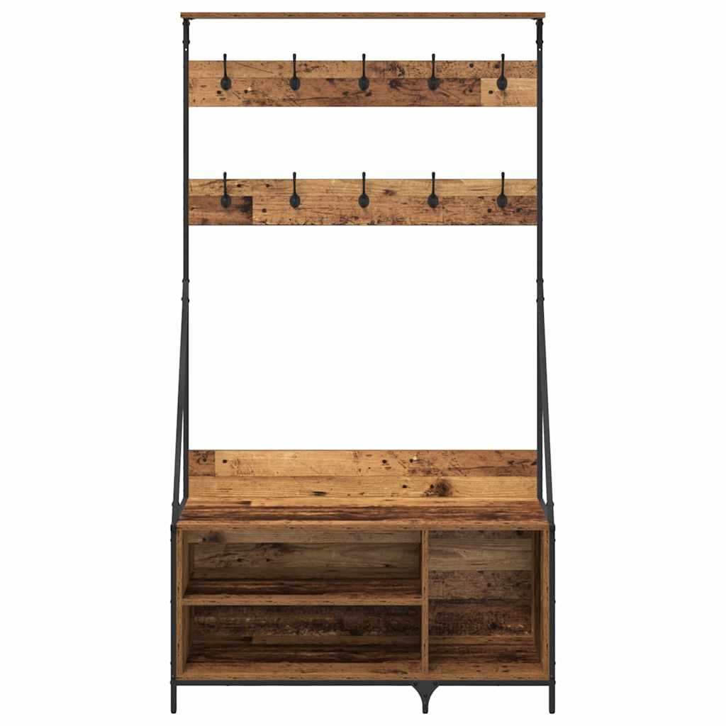 Ruhafogó Öreg fa 100 x 41 x 184 cm Szerelt Fa