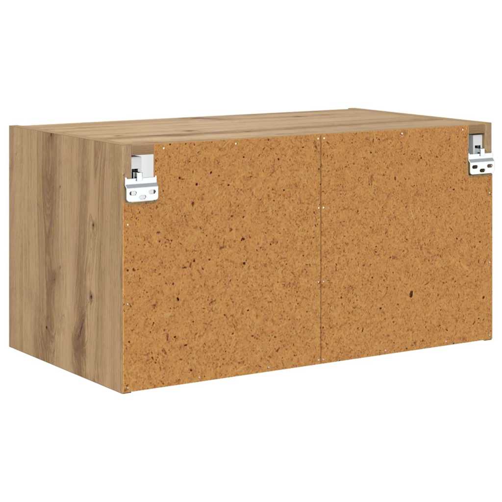 Fali Szekrények 2 db 68 x 37 x 35 cm Szerelt Fa Artisan tölgy
