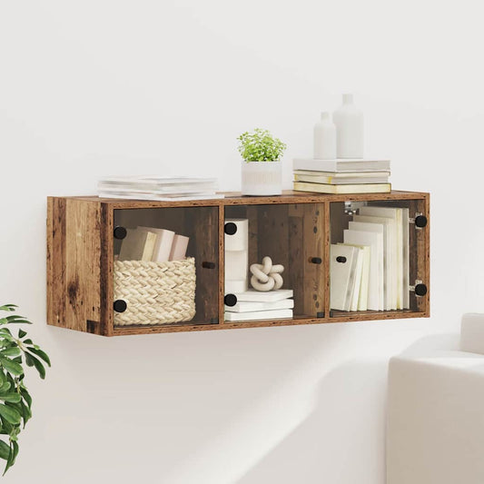 Fali Szekrény Falra szerelhető Öreg fa 102 x 37 x 35 cm Faanyag