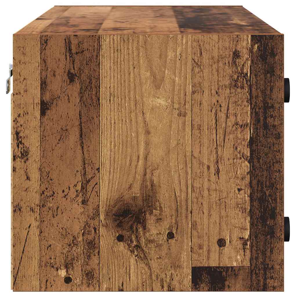Fali Szekrény 102 x 37 x 35 cm Szerelt Fa Öreg fa