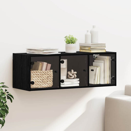 Fali Szekrény Fekete tölgy 102 x 37 x 35 cm Faanyag