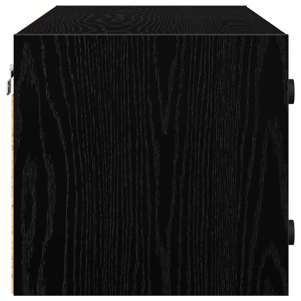 Fali Szekrény 102 x 37 x 35 cm Szerelt Fa Fekete tölgy