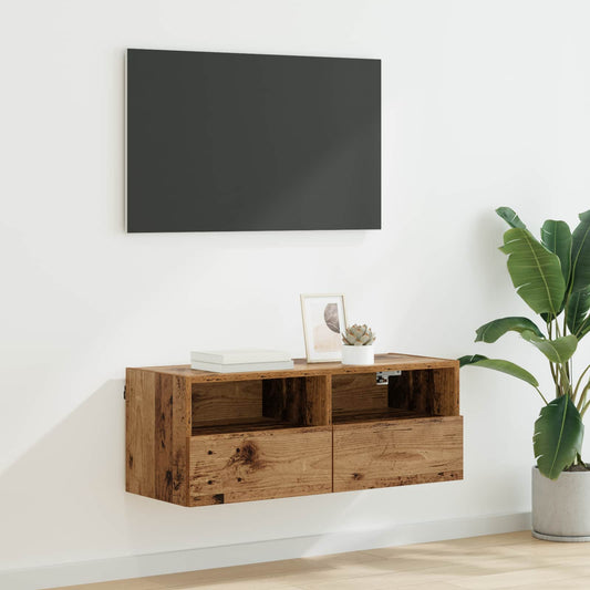 TV Fali Szekrény Öreg fa 80 x 30 x 30 cm Faanyag