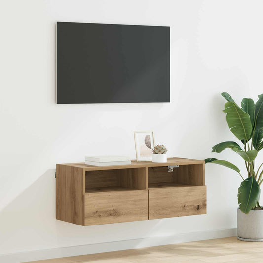 TV Fali Szekrény Artisan tölgy 80 x 30 x 30 cm Faanyag