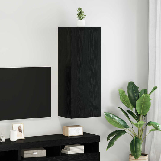 TV Fali Szekrény Fekete tölgy 40,5 x 30 x 102 cm Faanyag