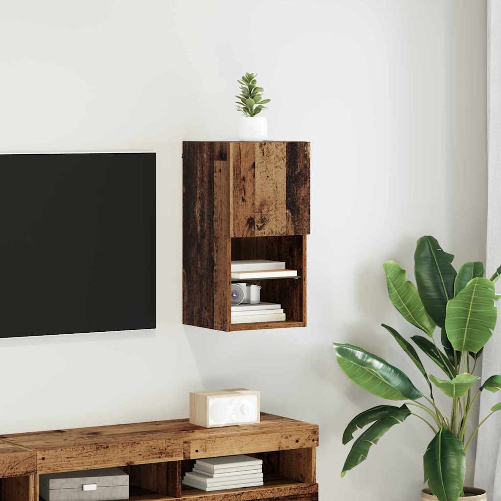 Falsítható TV Szekrény 30,5 x 30 x 60 cm Öreg fa Szerelt Fa