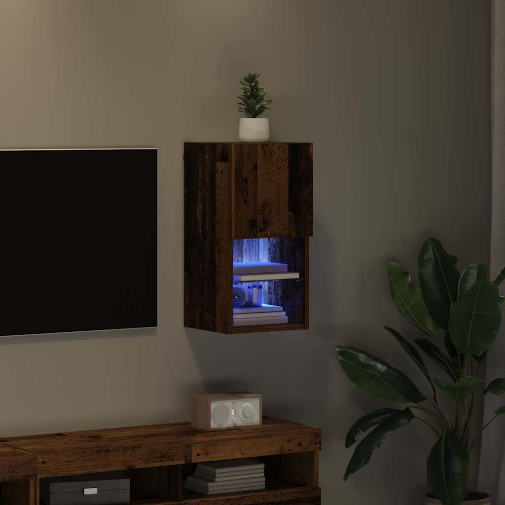 Falsítható TV Szekrény 30,5 x 30 x 60 cm Öreg fa Szerelt Fa