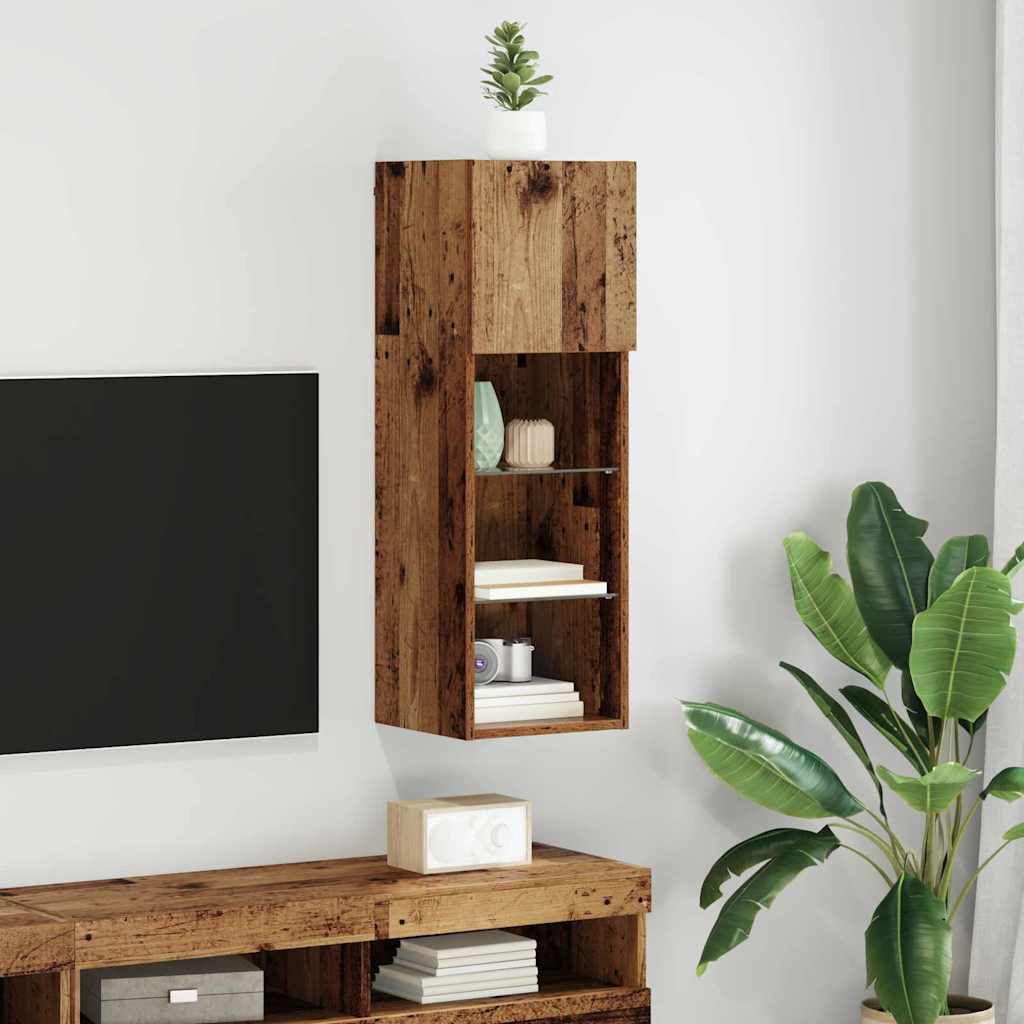 Falsítható TV Szekrény 30,5 x 30 x 90 cm Öreg fa Szerelt Fa
