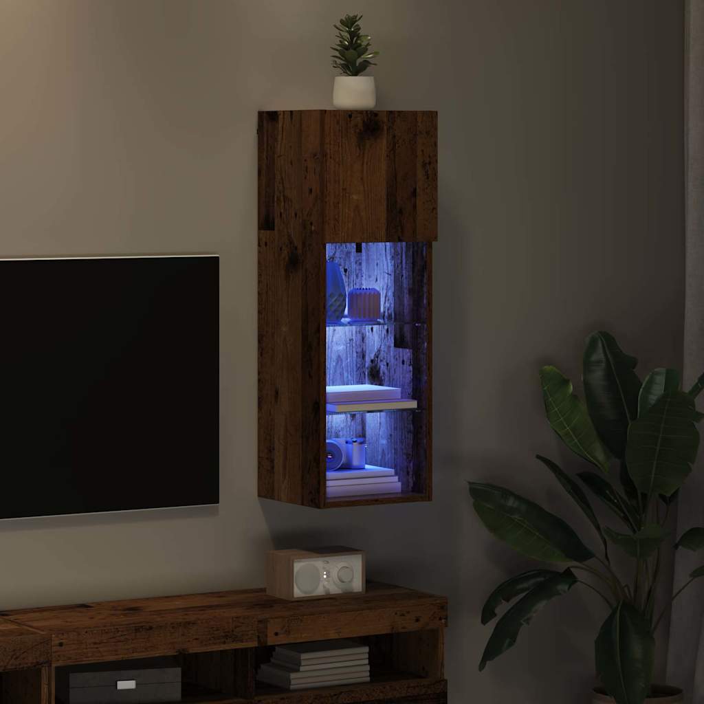 Falsítható TV Szekrény 30,5 x 30 x 90 cm Öreg fa Szerelt Fa